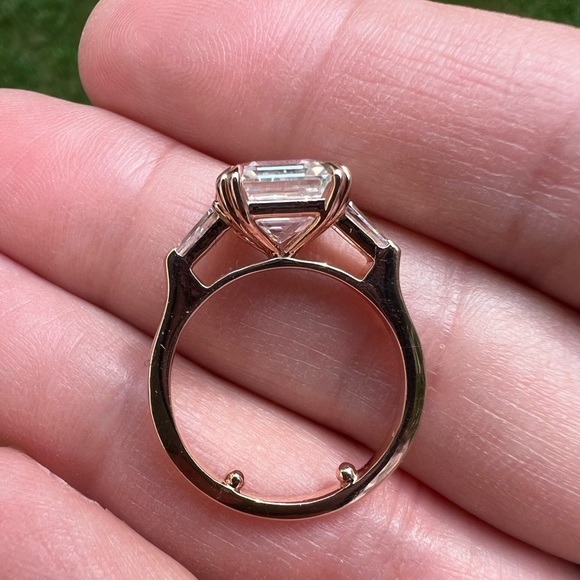 *SOLD* 10k RG 8mm Asscher Cut Moissanite Ring - Picture 5 of 12